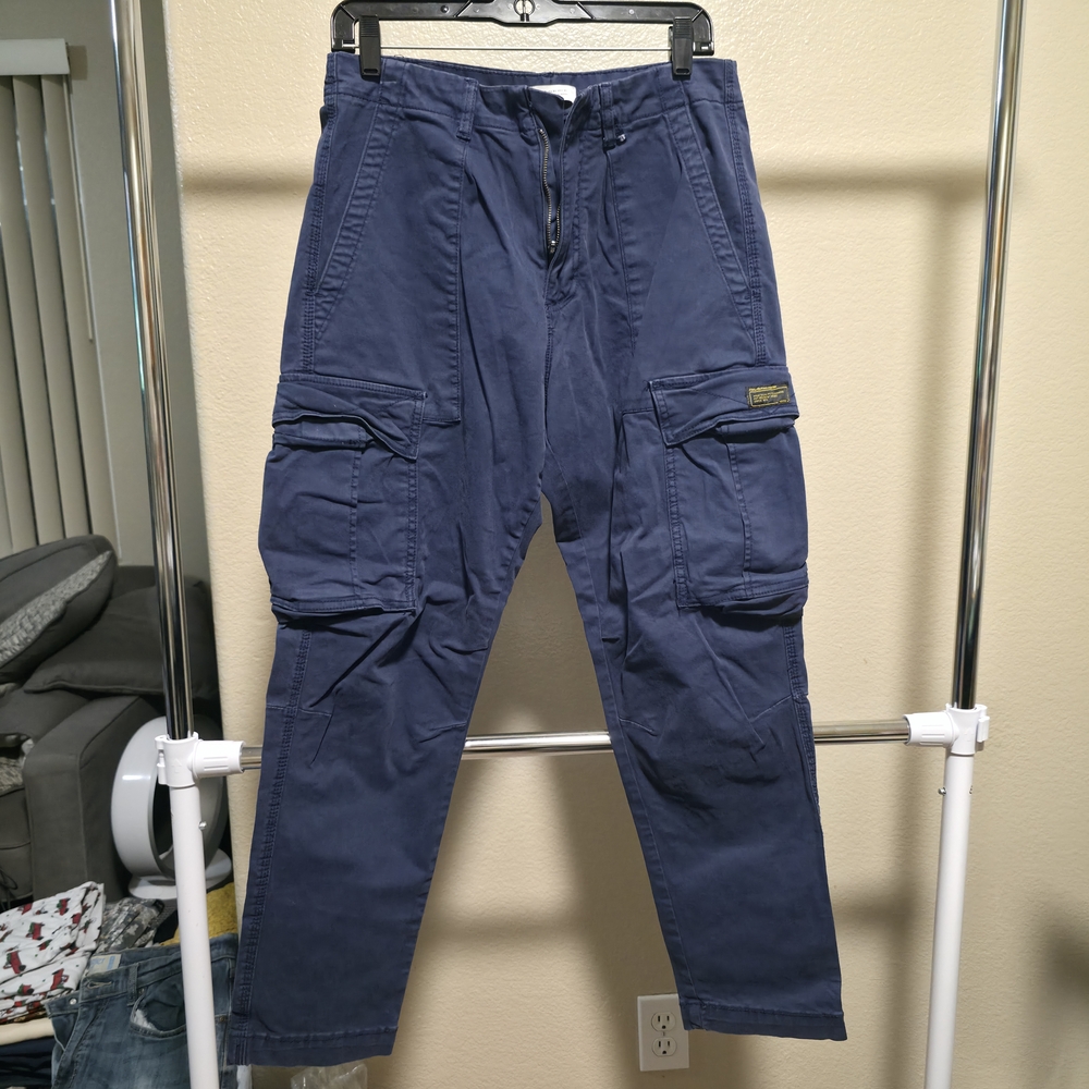 Zara Men's Deep Blue Cargo Pants